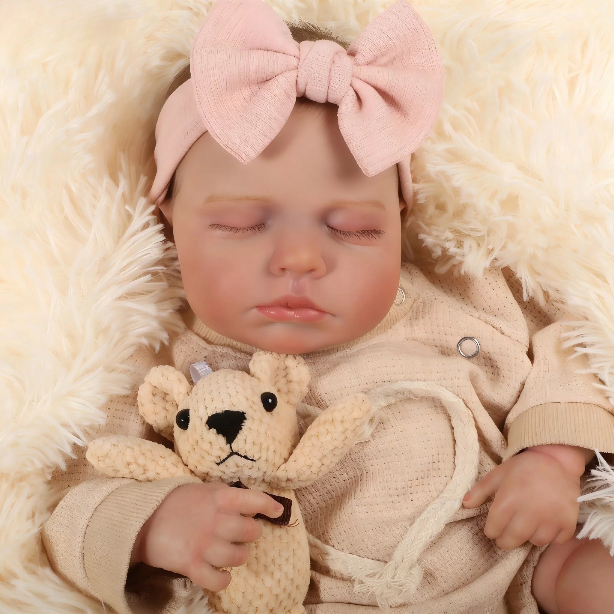 Realistic Reborn Baby Dolls - 18 Inch Full Vinyl Body Lifelike Reborn Boy Doll Poseable Real Life Newborn Sleeping Silicone Baby