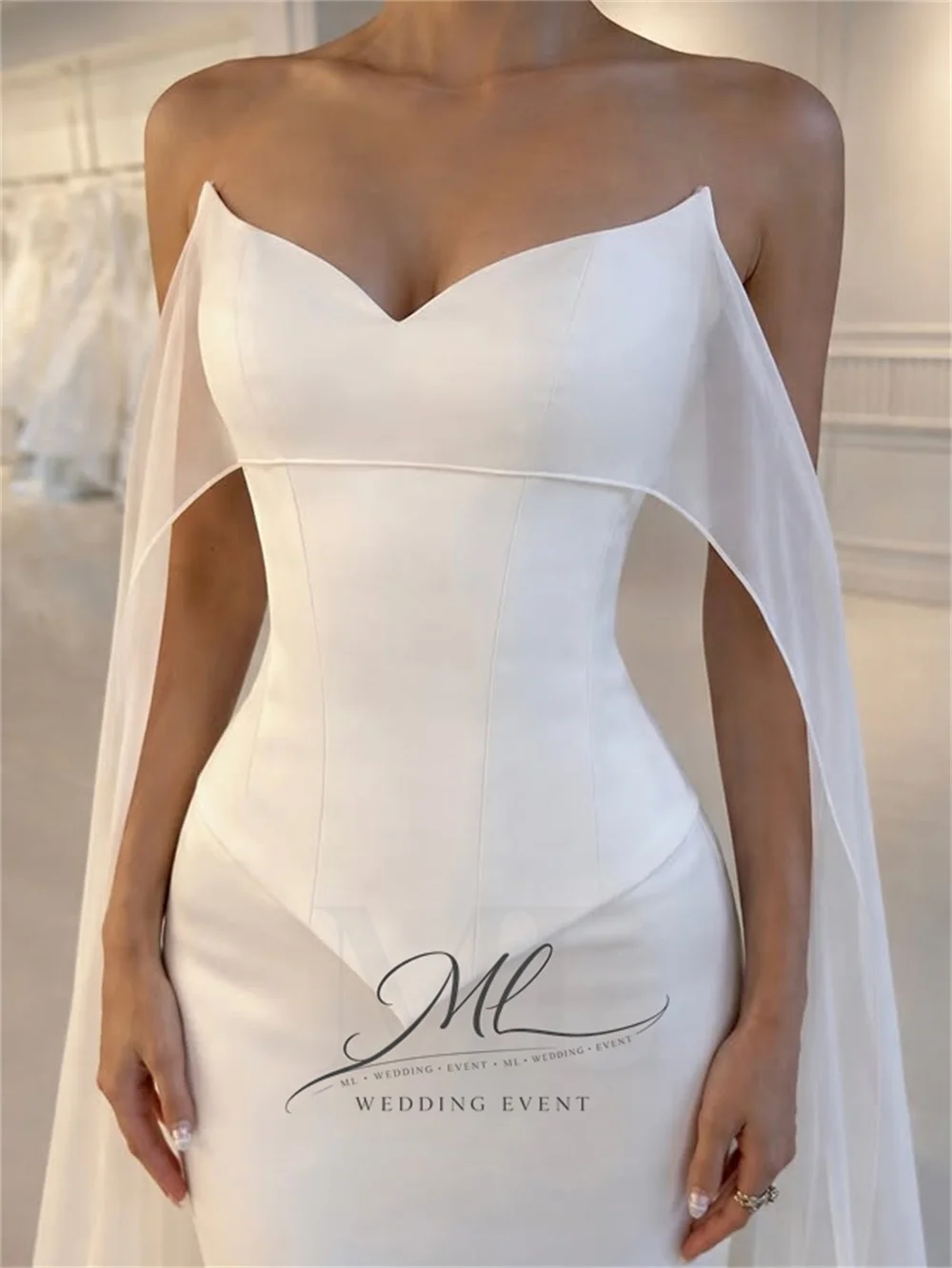 ML Graceful Ivory Wedding Dress Sweetheart Mermaid Classic Bridal Gowns Formal Bride Dresses with Float Customized New Design