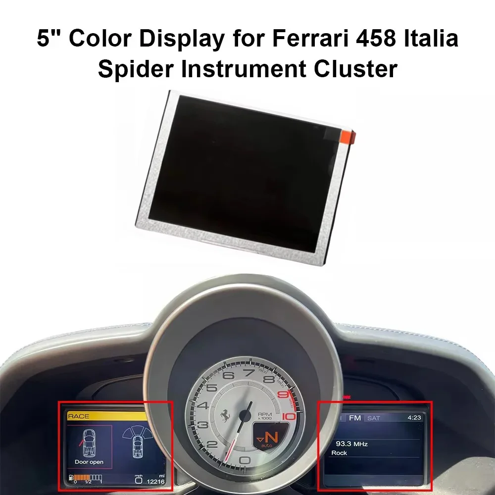 

LCD Display for Ferrari F12 Berlinetta 2009-2015 California Instrument Cluster Dashboard Screen Repairment