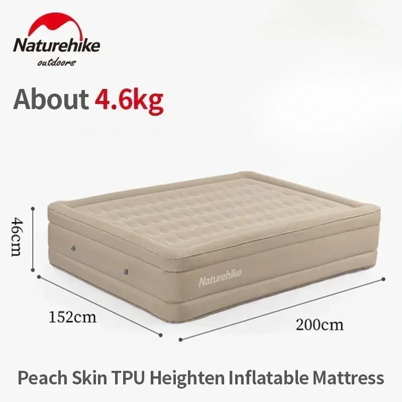 

Naturehike Outdoor Camping 45cm Thick TPU Inflatable Pad Portable 2Persons Sleeping Mattress Free Give And Repair Bag