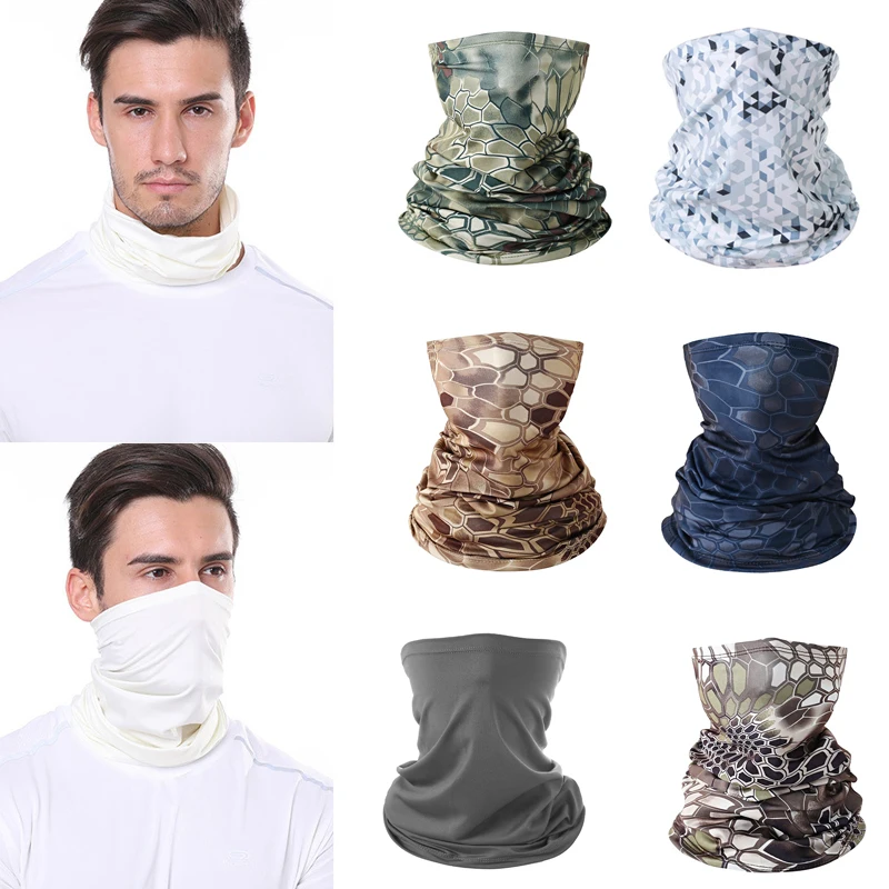 

Sun Protection Scarf Cycling Turban Sports Neck Scarf Ice Silk Face Mask Headband Unisex Reusable Cool Face Towel Headcloth