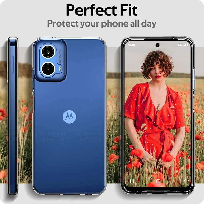 G84 For Motorola Edge 50 40 30 20 Pro Lite G24 G54 G53 G73 G13 G62 G52 G42 Ultra Thin Silicone Soft Clear Case Transparent Cover