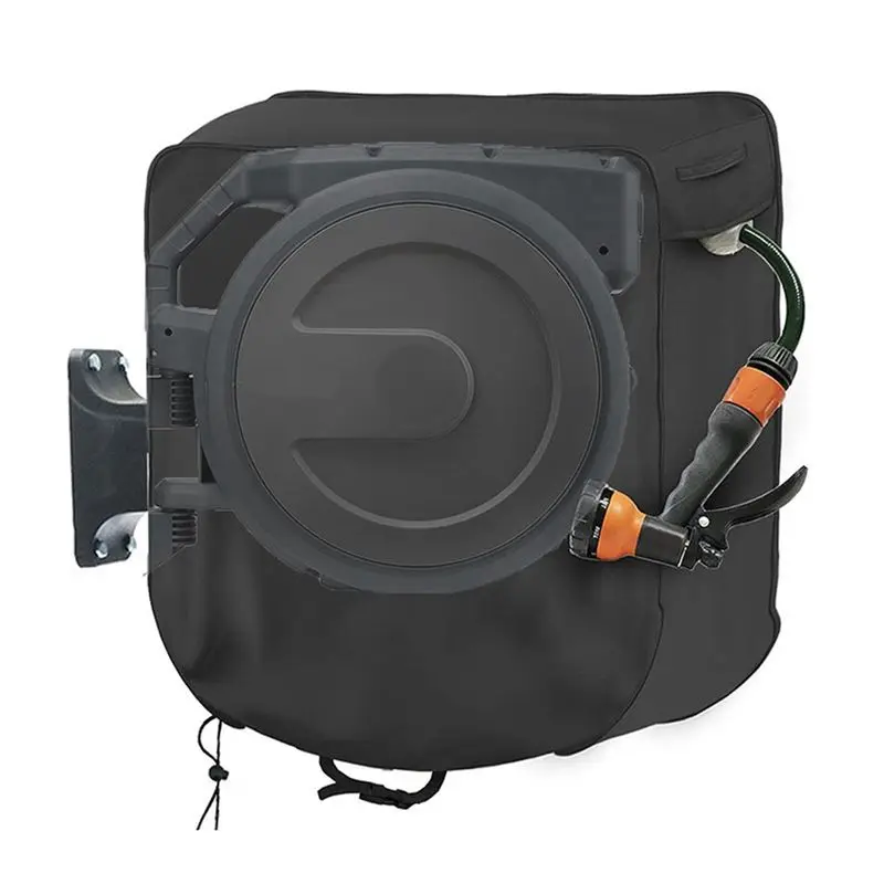 AT29-2X Square Hose Turntable Cover Wall-Mounted Retractable Hose Reel Cover Waterproof And Sunscreen 420D