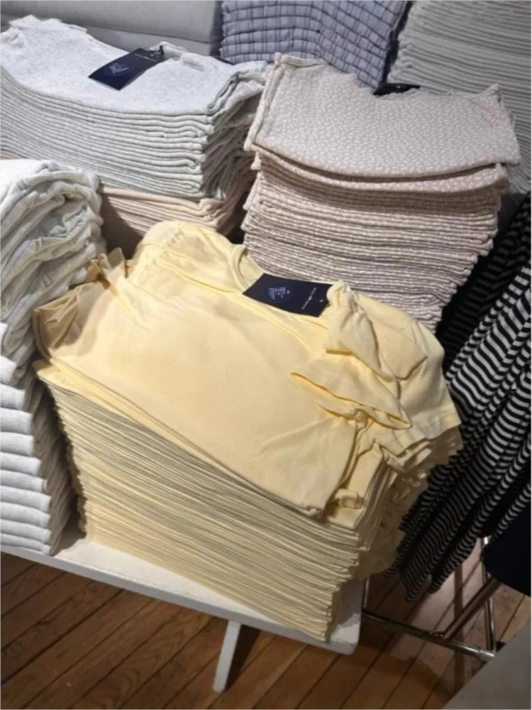 Manteiga amarelo básico magro camiseta feminina casual all-match em torno do pescoço manga curta algodão camisetas doce simples básico tshirt topo