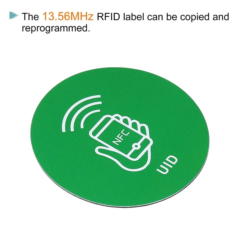 5Pcs Tags Stickers UID RFID IC Label 13.56MHz Rewritable Back Adhesive Contactless for Entry Access Control System