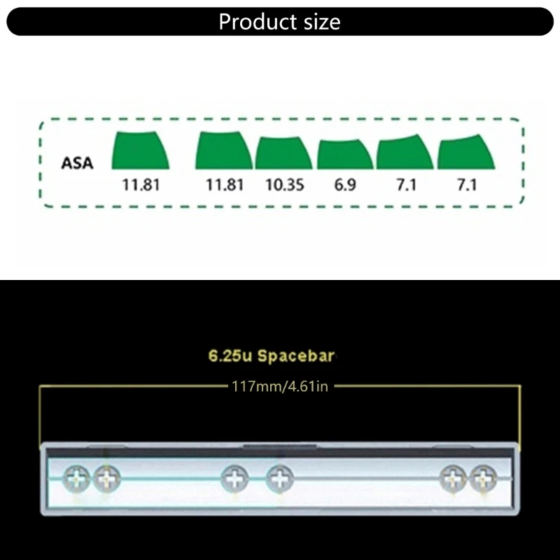 116Keys Gray Green ASA Puddings Keycaps Color for Mechanical Keyboards