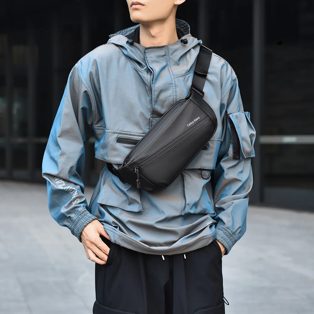 

Men's crossbody bag, outdoor cycling waist bag, men's single-shoulder bag, large-capacity waterproof crossbody bag