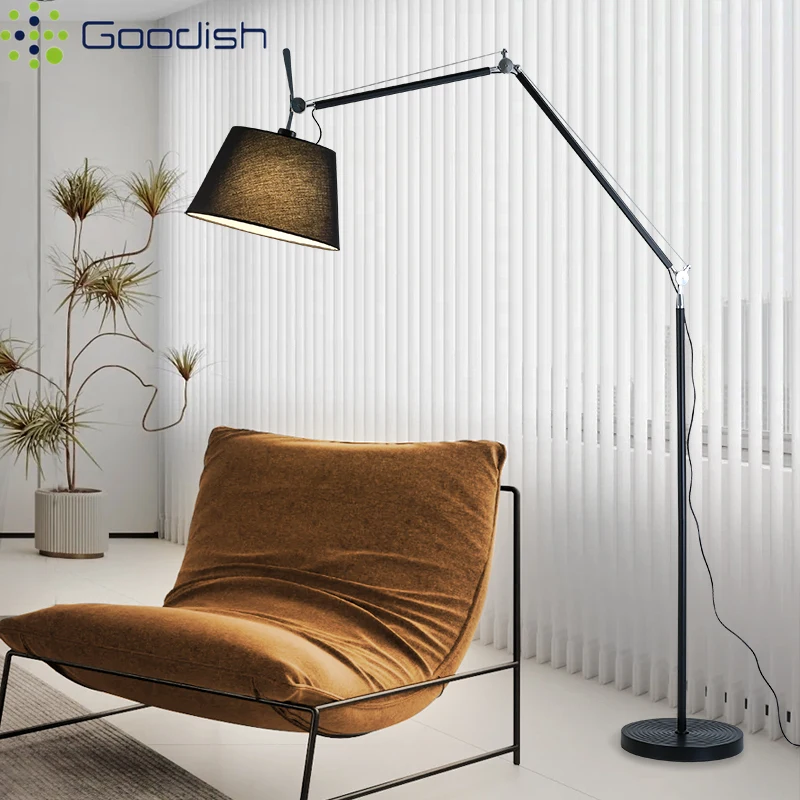 Medieval Bauhaus Hand-Knitted LED Floor Lamps With Adjustable Long Arm Swing Lustre Light for Living Room Decoration Chandelier