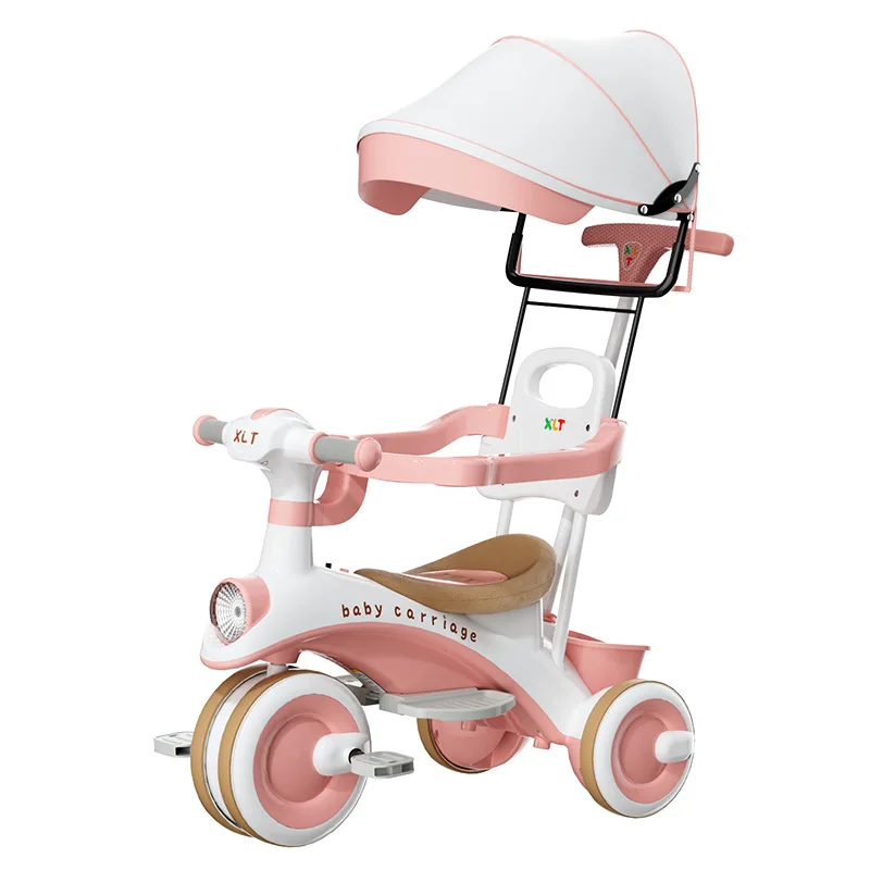 Passeggino triciclo per bambini 1-6 anni bicicletta per bambini a tre ruote per bambini sedia da viaggio per bici da viaggio regalo di compleanno