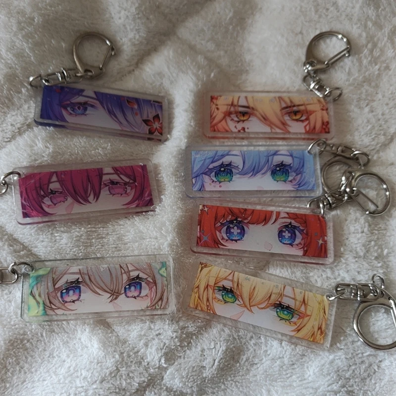 7Pc/Set Game Keychain Bookmark Acrylic Cards Aglaea Raiden Bosenmori Mei Kafka Firefly Tribios Mydei Robin Eye