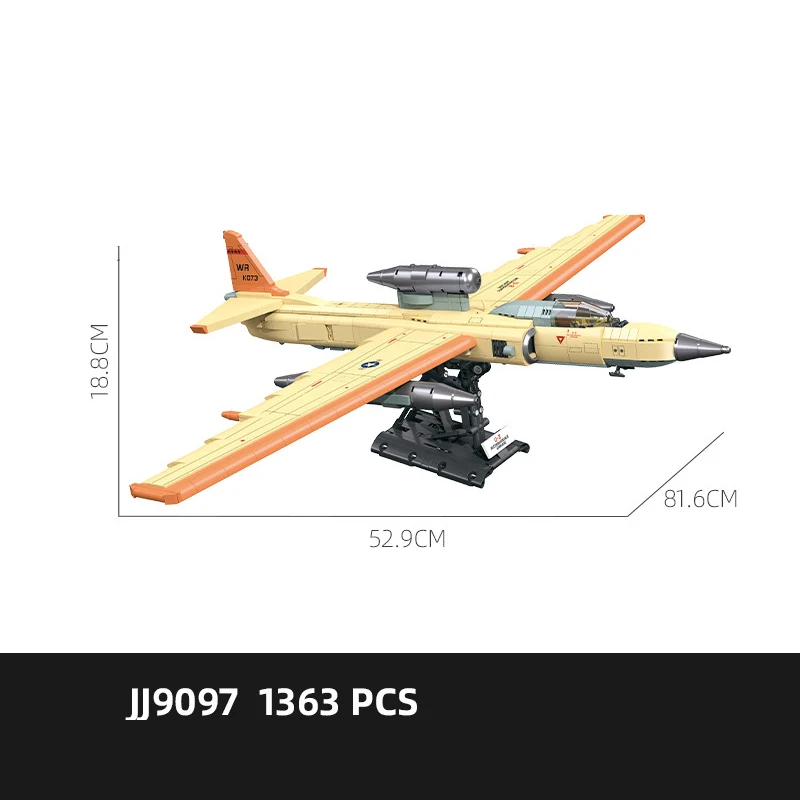 United States Vehicle U2 Reconnaissance Airplane Model Dragon Lady Aircraft Building Block Figures Airplane Bricks Toys For Gift