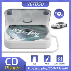 Car CD Player For car radio MP5 TV PC MP3 WAV Hifi Music USB AUX steering wheel control universal External Accessories cdplayer
