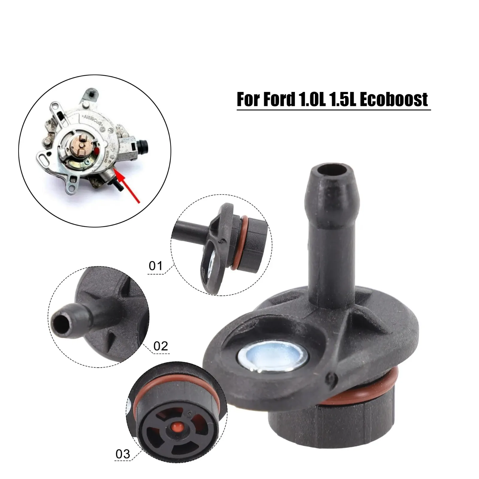 Car Vacuum Pump Valve Repair Kit 1753865 1765939 1867424 CM5G2A451GA DS7G-2A451-CA For Ford 1.0L 1.5L Ecoboost Engine