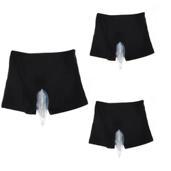 Men's Washable Incontinence Panties Diaper Pants Urinary Incontinence Wearing Underwear Leg Tied Urine Bag (Small)