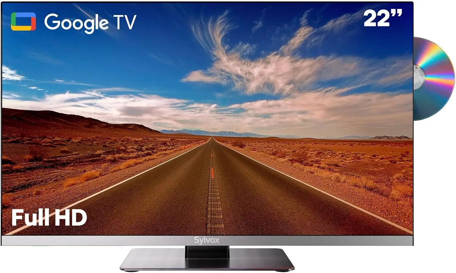 

22-дюймовый смарт-телевизор для автодомов с встроенным DVD-плеером, 1080P FHD, Wi-Fi, Bluetooth, питание AC/DC для кемперов и прицепов