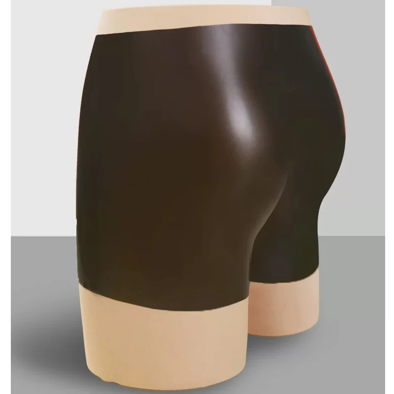 Mens Sexy Latex Underpants Boxer Briefs See-Through Erotic Rubber Safety Panties Seamless Trunks Waterproof Tight Underwear