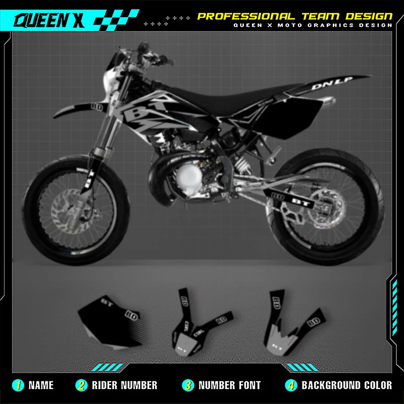 

Комплект графических наклеек и наклеек QUEEN X MOTO для мотоциклетной команды для BETA RR 50, 2006, 2007, 2008, 2009, 2010, 006