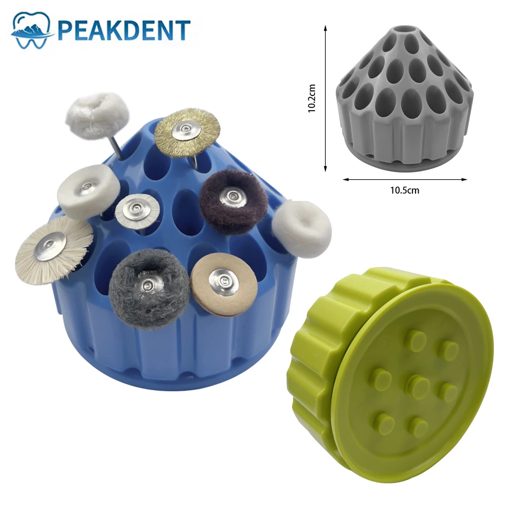 

1pcs Round Shape Dental 360° Rotating Box Turntable for Carving Tool Grinding Head Graduated Storage Box Dental tools Organizer