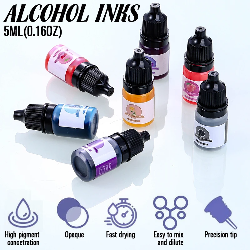 صبغة ألوان راتنجات الايبوكسي 24 ألوان زاهية صبغة إيبوكسي سائلة صبغة راتينج شفافة مركزة للغاية للمجوهرات الفنية ذاتية الصنع