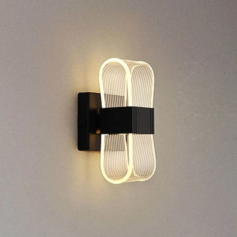 

Luxury Acrylic Wall Lamps Indoor Master Bedroom Bedsides Wall Lights Living Room Cafe Entrance Background Sconces Art Decoration