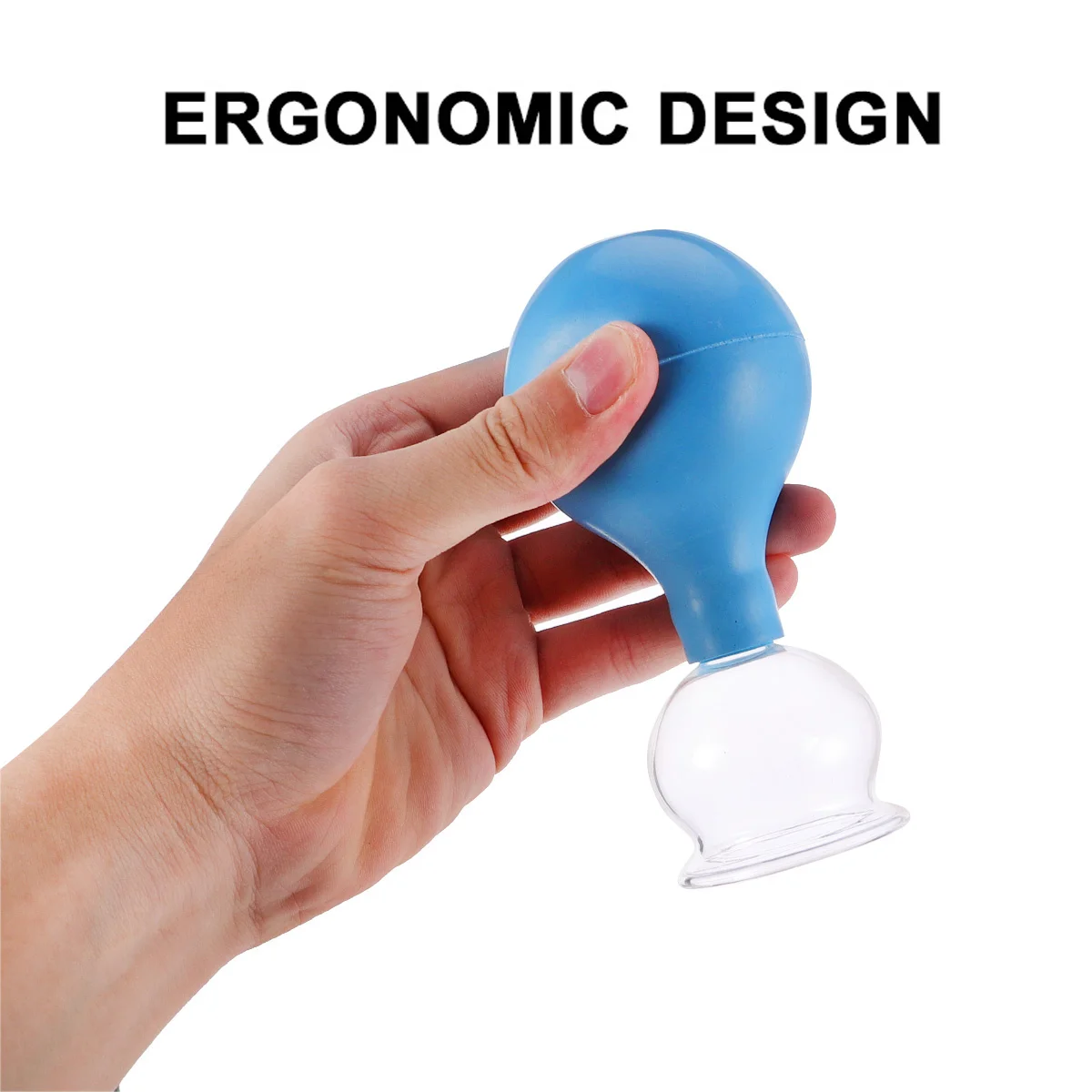 

5Pcs Cupping Set Rubber Glass Vacuum Cupping Cups Kit Household Therapy Improve Blood Circulation Clear Meridians Dispel Wind