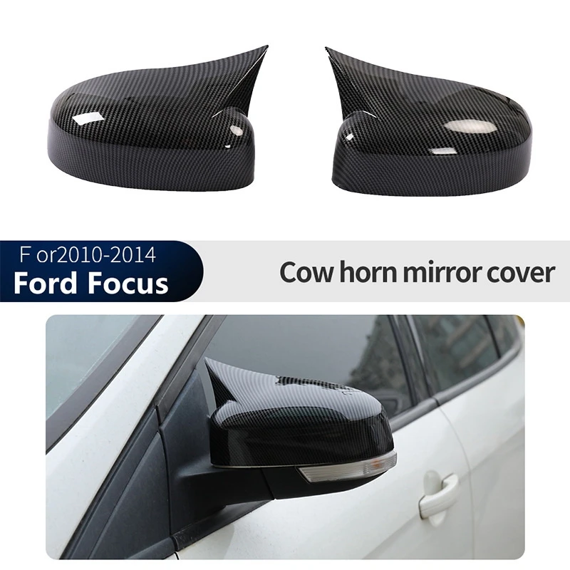 Car Rearview Mirror Cover For Ford Focus 3 - 3,5 2011 2012 2013 2014 2015 2016 2017 2018 Side Wing Mirror Shell Carbon