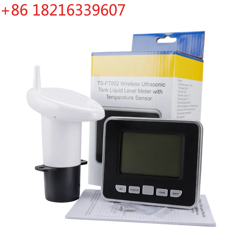 

YAO FT002 Wireless Ultrasonic Water Tank Liquid Level Meter With Temperature Sensor Water Level Time Display Low Battery Indicat