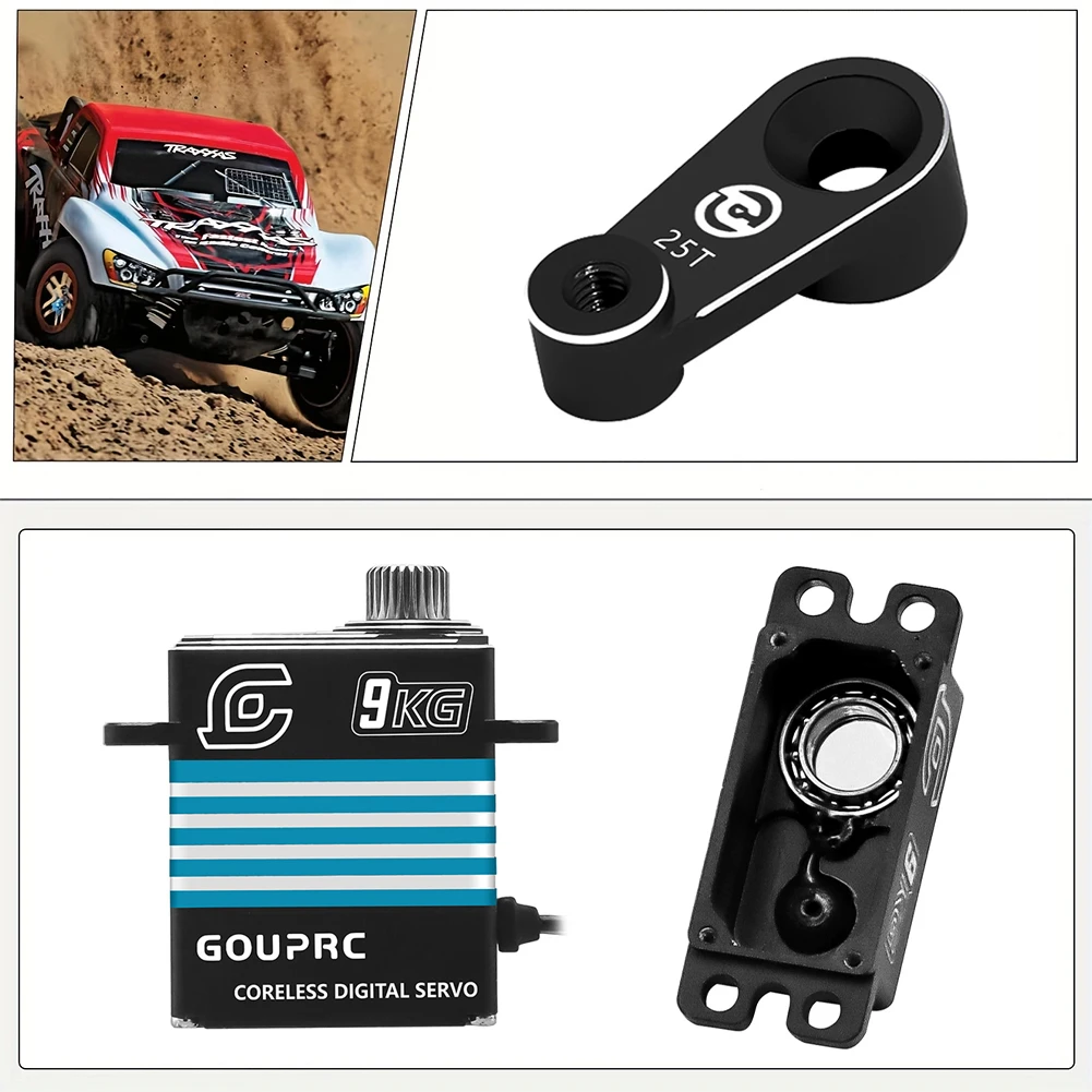9KG Waterproof Metal Gear Servo with 25T Servo Horn Mini Servo for -4 -6 SCX10 III RC Crawler Car - view 4