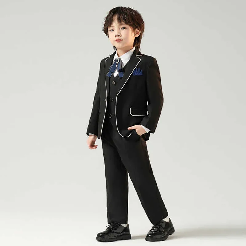 Children's Suit for Autumn and Winter British Fashion Style Boy Suit Piano Hosting Flower Child Activity Performance Suit
