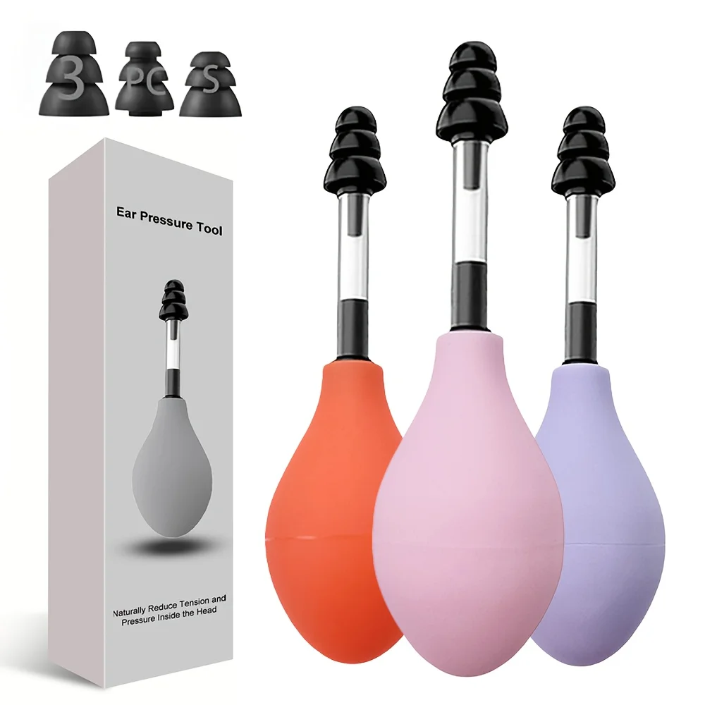 Grippopso Ear Pressure Tool Ear Pressure Regulator Ear Pressure Adjuster Head Pressure and Pain Relief With 3 Sizes Earplug