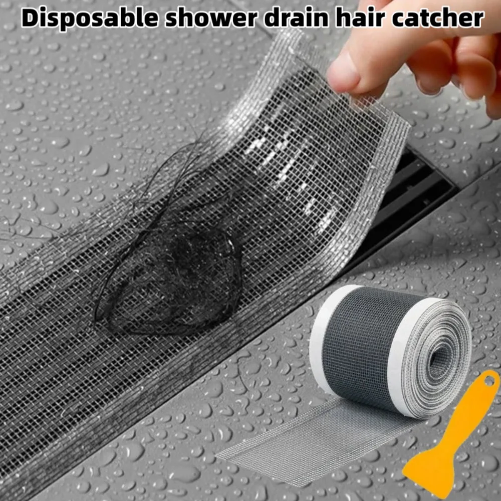 Descartável Anti-bloqueio Kitchen Sink Coador, Dreno do chuveiro, Catcher de cabelo, Dreno de piso, Adesivos, Acessórios do banheiro, 10 m, 5m