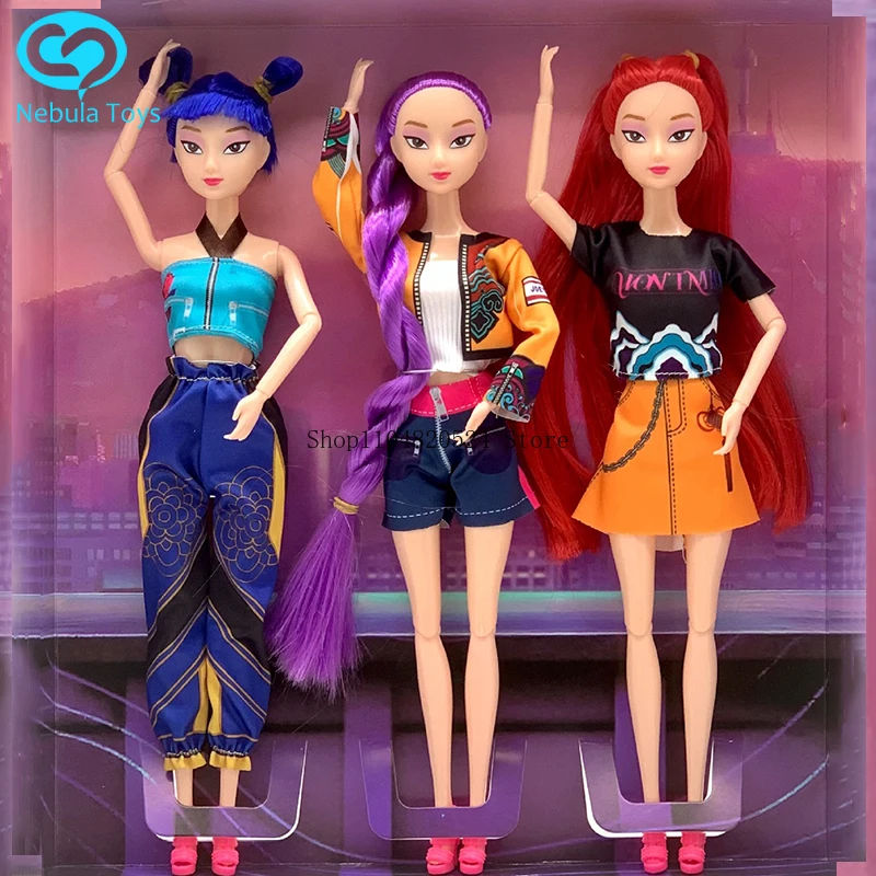 

Kpop Demon Hunters Figure Rumi Figures Mira Zoey Figurine Anime Models Statue Collection Toys Desk Decoration Kid Halloween Gift