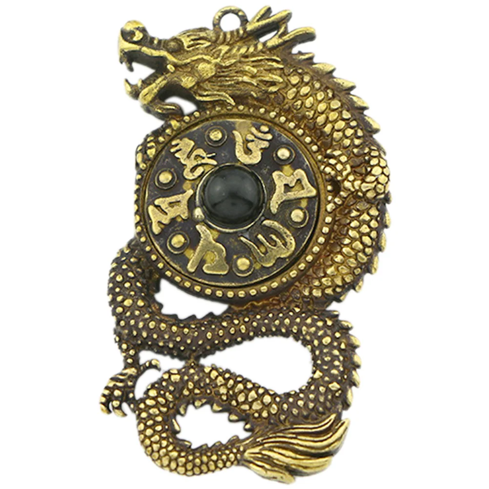 

Brass Craft Pendant Vintage Dragon Shape Metal Hanging Decor for Key Ring Purse Backpack Car Interior Charm Gift Accessory