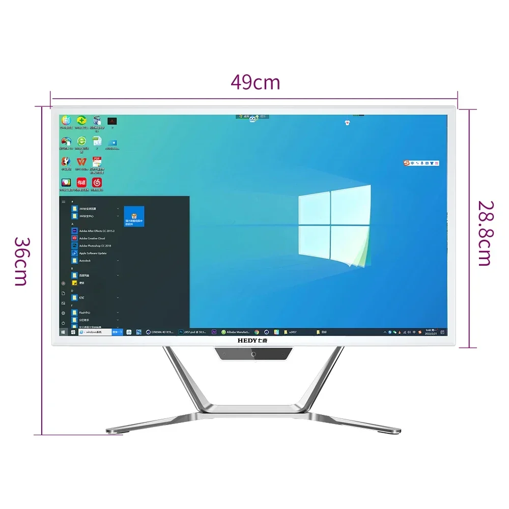 Komputer Desktop Core I3 I5 I7 ADM Athlon 200GE, komputer semua dalam satu Pc 21.5 inci Computador semua dalam satu Pc