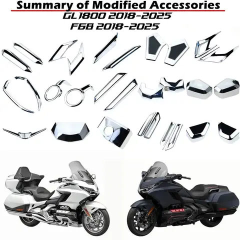GL1800 Motorcycle Chrome Fairing  For HONDA Goldwing GL1800 / F6B 2018-2025 ABS Plastic Chrome Modified Parts