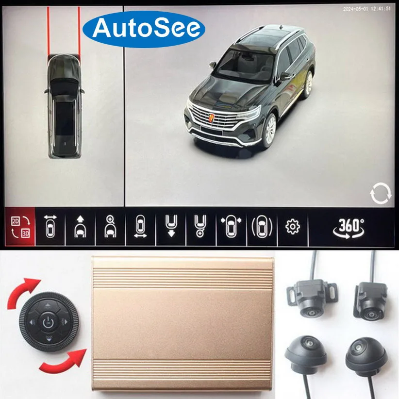 for Roewe RX3 RX5 RX8 RX9 car 360 degree camera birds eye 3D Panoramic view Front rear side mirror cam Surround parking reverse