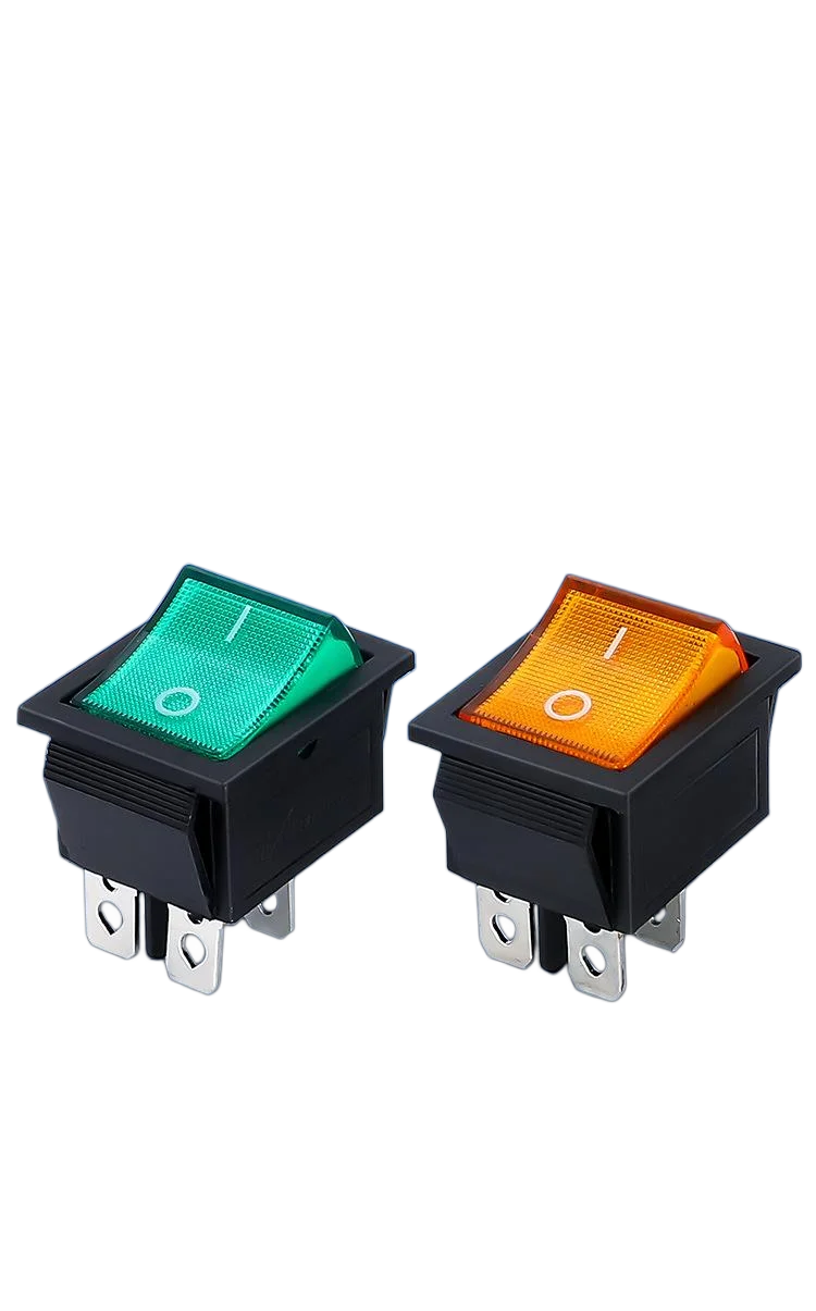 KCD4 ON-OFF 16A 250VAC/20A 125VAC Botão Vermelho Interruptor Rocker Light Interruptor de Alimentação Rocker de 4 Pinos