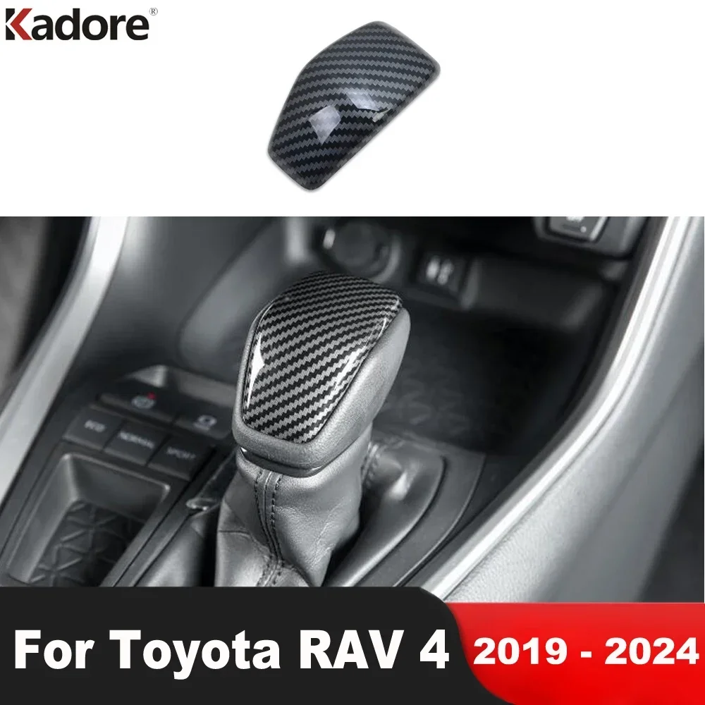 

Для Toyota RAV4 RAV 4 2019 2020 2021 2022 2023 2024 автомобильная ручка переключения передач из углеродного волокна, крышка рамы, отделка, аксессуары для интерьера