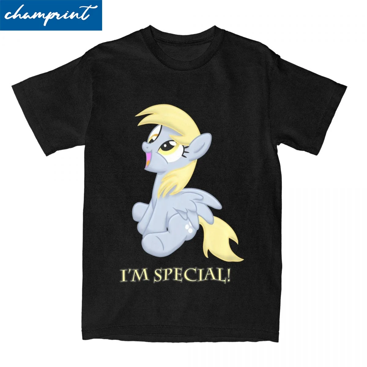 الجدة Derpy أنا خاص تي شيرت الرجال القطن قصير الأكمام الصداقة هو ماجيك جولة الرقبة ملابس الصيف