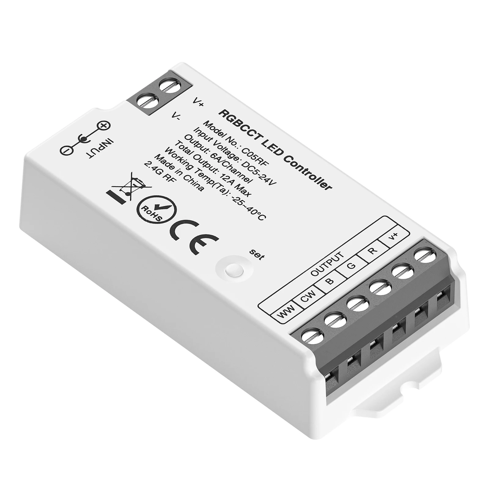 Zestawy mini kontrolerów LED Zdalny ściemniacz 2,4 GHz 2pin CCT 3pin RGB 4pin RGBW 5pin RGBCCT 6pin FCOB 2835 5050 Taśma LED DC5V 12V 24V