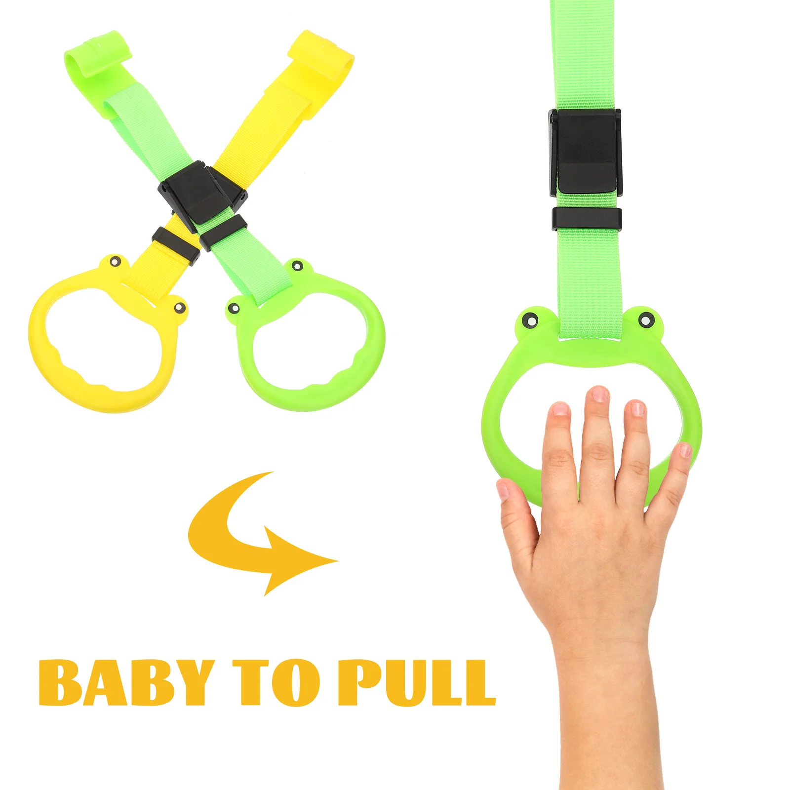 

2Pcs Crib Hanging Pull Rings Baby Walking Helper Exquisite Craftsmanship Durable Baby Pull Ring Crib Hanging Ring