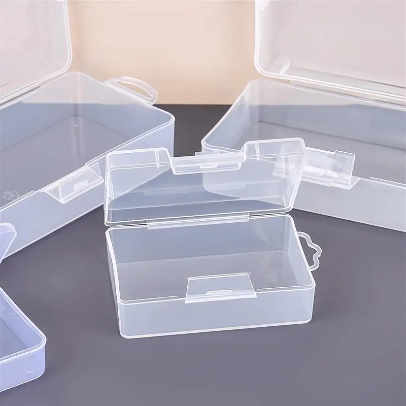 Mini Rectangular Plastic Box Storage Boxes Polypropylene PP Parts Transparent Box Sample Packaging Box Jewelry Storage Case