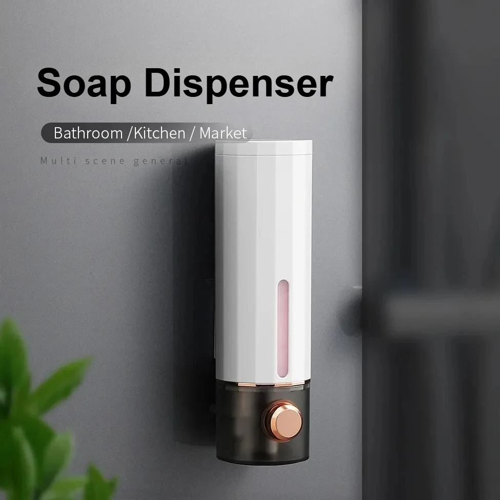 

Manual Soap Dispenser Wall Mounted Bathroom Soap Dispenser Washing Hand Sanitizer Family Hotel Shower Gel Bathroom Tool