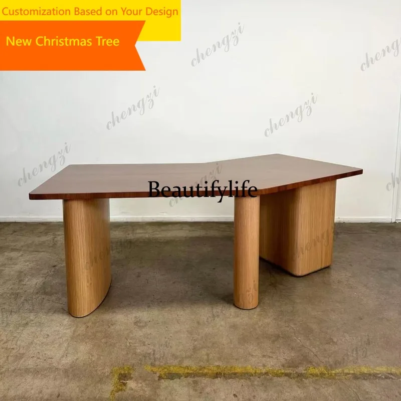 M45 Medieval style solid wood desk study computer desk designer high-end writing desk