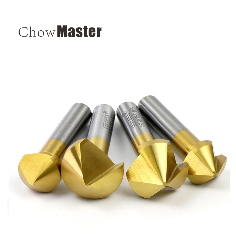 90 Degree Countersink HSS Cobalt Containing Chamfering Metal Milling Tool 1 3 Flute Cutter Chamfer Chamfering Cutter End Mill