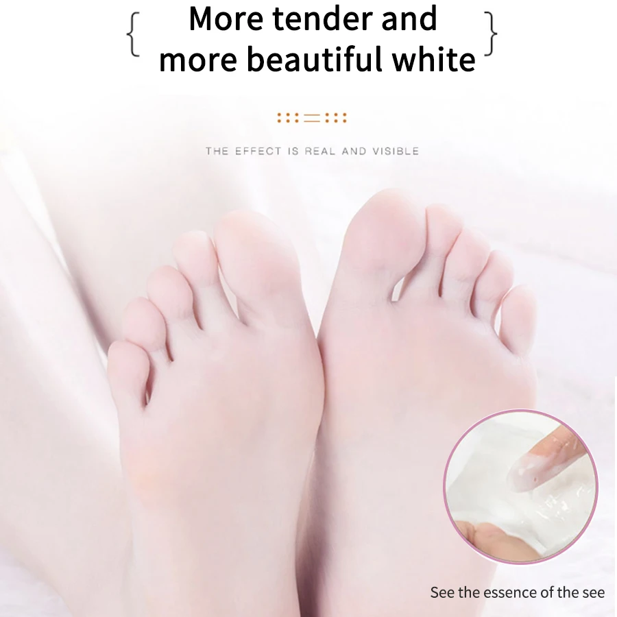 2 pairs Yiganerjing Aloe Peeling Foot Mask Exfoliating Foot Care Moisturizing Patch Off for Foot Dry Dead Skin for Women and Men