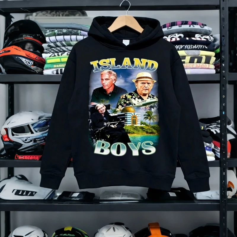 Island Boys Jeffrey Epstein Stephen Hawking Ugly Funny Graphic Cotton Hoodie harajuku سويت شيرت كاجوال كبير الحجم ملابس الشارع