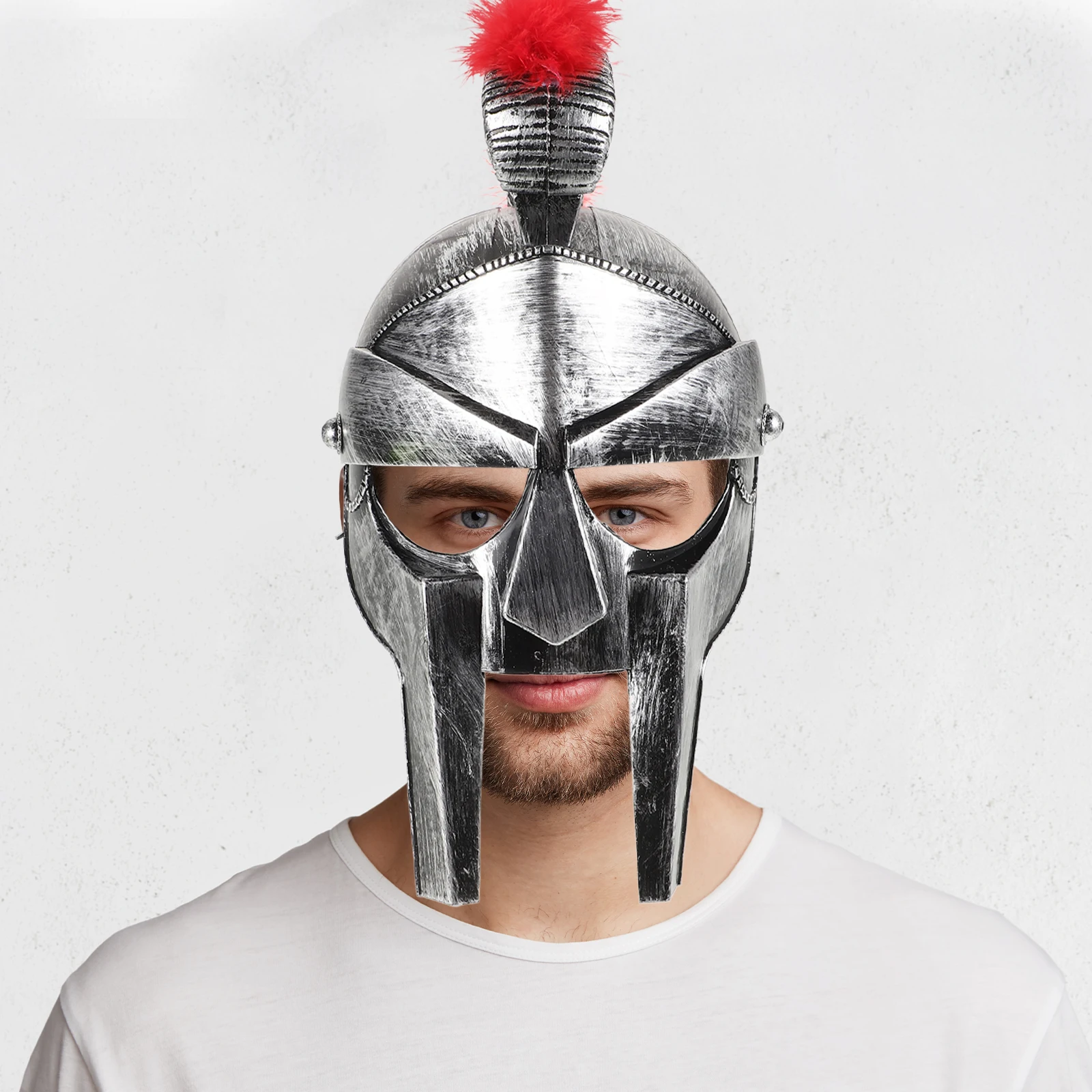 

Roman Cosplay Costume Soldier Knight Halloween Party Hat Ancient Plastic Material