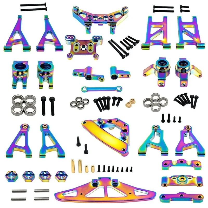 

MJX Hyper Go 14304 14303 14302 14301 RC Car Metal Parts Steering Cup Upper Lower Swing Arm Set Shock Tower Bracket Upgrade Parts