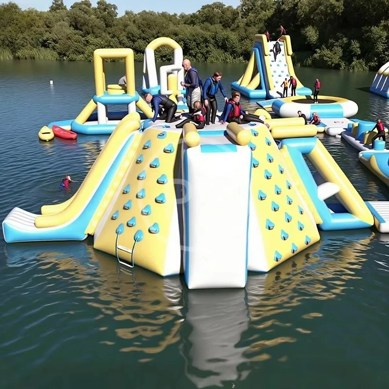 Floating Water Aqua Park Games Large Sea Adult Inflatable Toys Accessories Water Slide Inflatable Jump House and Water Slide